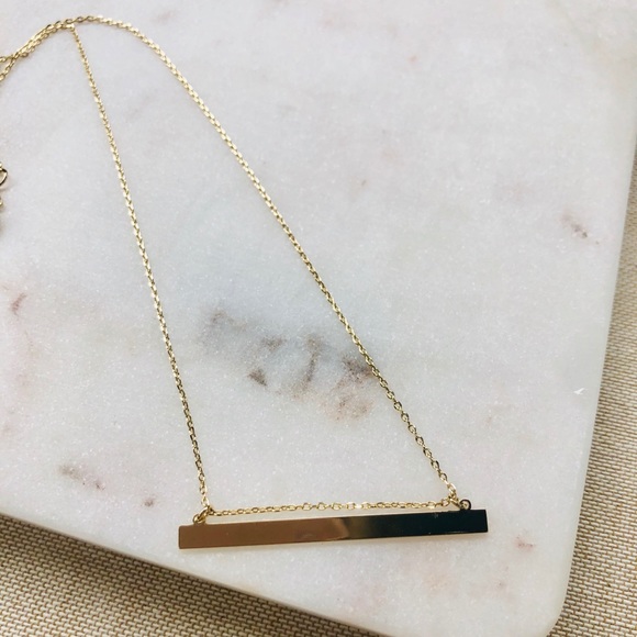 ⭐️LAST ONE⭐️ Armora’s | Gold Bar Necklace - Picture 6 of 8